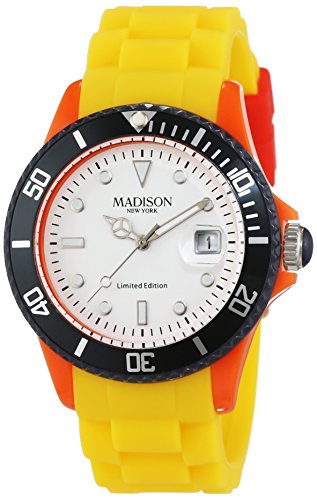 MADISON NEW YORK Unisex-Armbanduhr Candy Time Colour Festival Analog Quarz Silikon U4484C MADISON NEW YORK Unisex-Armbanduhr Candy Time Colour Festival Analog Quarz Silikon U4484C