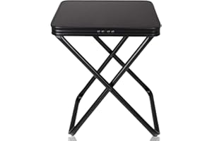 ‎YOUR GEAR your GEAR Tavolino 3D Stool with Removable Table Top, Aluminium Folding Stool with Quick Dry 3D Mesh Padding