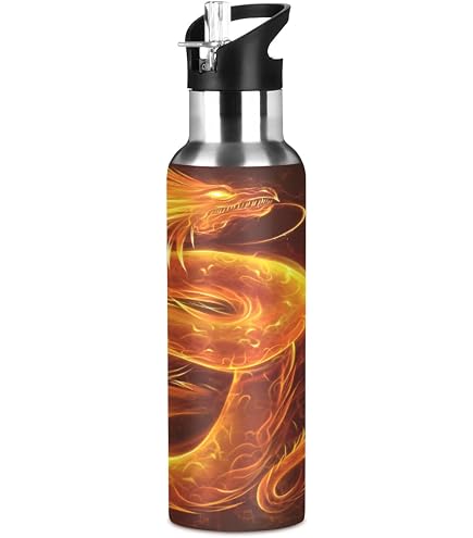 Sugar Skull Edelstahl-Trinkflasche 625 Ml – Isoliert, Auslaufsicher, Mit Strohhalm, Für Sport & Outdoor