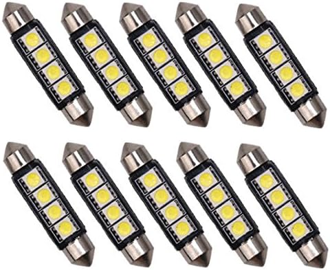 10x 4 SMD 5050 LED Festoon C10 W 42 mm Car Interior Lighting Deutsche Post