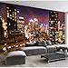 Produktbild Meaosy Benutzerdefinierte Wandbild Hong Kong City Nachtansicht 3D Landschaft Wandbilder Tapete Wohnzimmer Schlafzimmer Wand Dekor Papier Wandbild Wand-350X250Cm