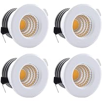 Spacnana 3 W LED Einbaustrahler Mini – Warmweiß 3000K, Für Küche, Schränke, Decken, AC85-265V