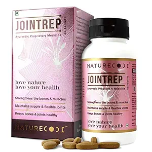 Nature Code JointRep Ayurvedic Pain Relief Tablets For Joint Pain, Joint Support Supplement, Muscular Pain with Ashwagandha, Hadjod, Shallaki to Improves Healthy Bones, Joint Mobility & Support Supplement - 60 Tablets