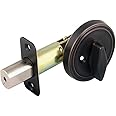 Design House 702621 2-3/8-inch Backset Single Sided Deadbolt with Turn-Button Interior, Brushed Bronze, 2-3/8 Inch