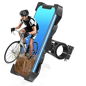 Humble Bike Phone Mount Anti Shake and Stable Cradle Clamp with 360� Rotation Bicycle Phone Mount/Bike Accessories/Bike Phone Holder for iPhone & Android 4.5 to 7 inches (Updated 2022)