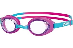 Zoggs Little Ripper Kids Swimming Goggles, UV Protection Swim Goggles, Slide Adjust Split Yoke Children’s Goggles Strap, Fog Free Pink Tinted Swim Goggle Lenses, Goggles kids 0-6 years