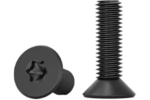 Drenky 20 styck Försänkta M6 X 20mm Torx-skruvar Svart I Rostfritt Stål 304 För Metall Inox Full Gänga För Maskineringsutrust