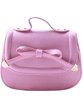 Happy Cherry Kleines Mädchen Tasche Kinder Umhängetasche Mode Frauen Schultertasche PU Leder Handtasche Mit Schleife...