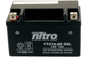 MOTOMENT Batterie 12V 6AH YTX7A-BS Gel Nitro 50615 XLR 125 R JD16 99