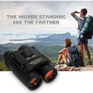 SSEA Day/Night Use Binocular -Polarized Telescope Folding Modal 30 * 60 * 126M/1000M Telescope Sports Hunting Camping Survival Kit (Black)-048