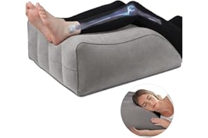 DASIAUTOEM Venenkissen Beinhochlagerungskissen, Aufblasbare Keilkissen, Beinauflage Keilkissen Stützkissen für Beine & Knie, Komfort Beinkissen zum Verbesserung Schlafen - Atmungsaktiv Waschbar (Grau)