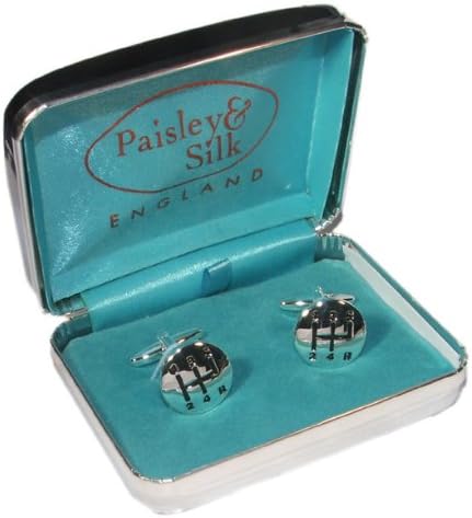 Silver Plated Gear Stick High Quality Cufflinks