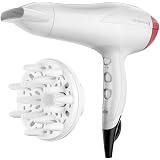 Remington Secador de Pelo Power Volume - Iónico, Concentrador y Difusor, 3  Temperaturas, 2 Velocidades, Función Eco, 2000 W, Blanco y Negro - D3015 :  Amazon.es: Belleza