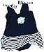 Splash About Girl's Skirt Swimming Costume - 1-2 Years, Navy Blue Stripes