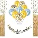 Produktbild O CAT Geburtstagsdeko Junge und Mädchen Laser Happy Birthday Girlande Luftballon Spiralen Regenvorhang Geburtstag deko Set