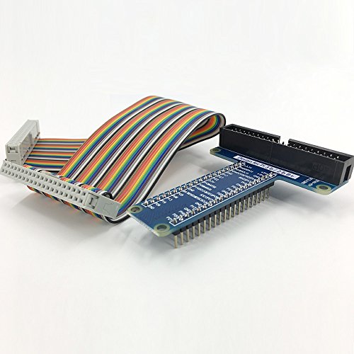 Haiworld RPi GPIO Breakout Expansion Board + Compatible Ribbon Cable, For Raspberry Pi 3 2 Model B & B+ Assembled T Type GPIO Adapter Plus - 2