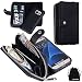 Produktbild S7 Case, DRUnKQUEEn Zipper Wallet Type Flip Folio Case Premium Leather Credit Card Holder Feature - Detachable Magnetic Back Cover with Lanyard Wrist Hand Strap for G930 Samsung Galaxy S7 - Black
