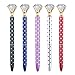 Produktbild ccmart Set von 5 Farben Polka Dots Kristall Diamant Bling Bling Kugelschreiber, einziehbar, Metall Rollerball Schreibgeräte für Schule Stationery Office Supplies, 1,0 mm feine Spitze, schwarze Tinte