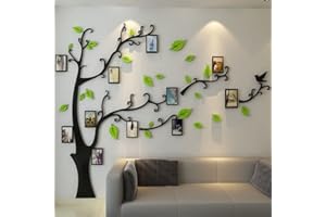 GUANGMU Tree Wall Stickers 3D DIY Tree Wall Decal Art Murals Large Family Photo Frames Tree Decoration for Living Room Bedroom Restaurant Home Decor