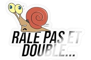 Spreadshirt Rale Pas Et Double Véhicule Humour Voiture Drôle Autocollant Sticker, 10 x 10 cm, brillant transparent