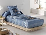 Perfecto para camas nido Tejidos JVR - Edredón Ajustable Jeans Cama 105