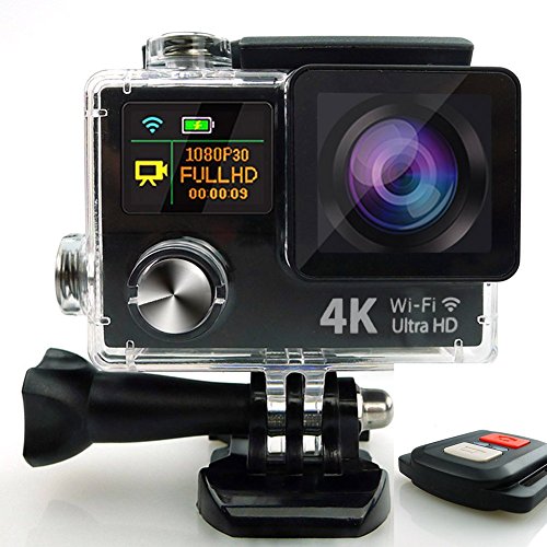 HTKJ Original 4K Dual Display Mini Ultra HD 1080P WiFi DV Action Waterproof Sports Camera||Wasserdichte Sportkamera Camcorder mit Fernbedienung ¡