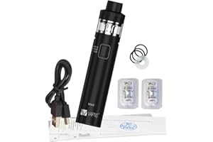 VAPTIO Kit Sigaretta Elettronica 3000mAh 50W Potenza Tutto in Uno Vaporizzatore Penna Vape,Serbatoio da 4,0 ml con Bobina a rete da 2 pezzi da 0,2 ohm,No Liquido No Nicotina(Nero)