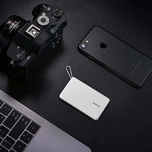 Romoss Batterie Externe 5000mah Chargeur Externe Ultra Fin C  ble USB Int  gr   Adaptateur Lightning Compatible iPhone X  iPhone 8 Samsung d autres Sm