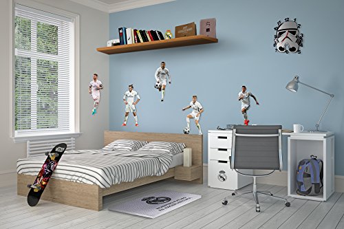 Dekorative Aufkleber für repositionable Wand – Vinyl genehmigte offiziell Real Madrid – Spieler Große - 5