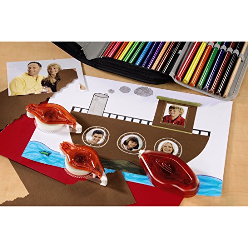 Hama Kleberoller permanent Quick-Fix (8mm x 12m Klebetape, doppelseitig, nachfüllbar, zum Fotos einkleben, Scrapbooking uvm.) Fotokleber Klebemaus rot - 6