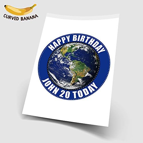 Space Planet Earth - Any Size (4in - 7.5in) Personalised Edible Cake Topper on Premium Icing