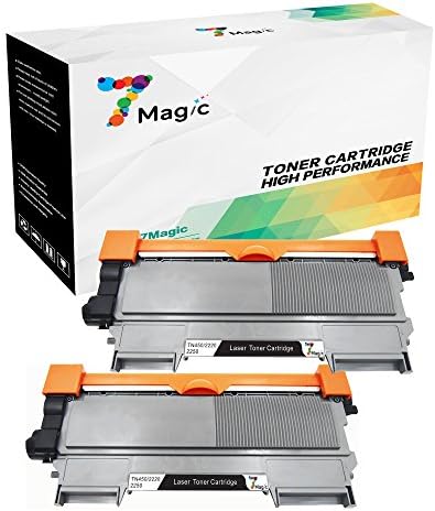7Magic Compatible Brother TN2220 TN2210 TN2010 High Yield Toner Cartridge (2 Pack Black) Replacement for Brother HL-2130 HL-2250DN HL-2270DW HL-2135W HL-2240D HL-2240 DCP-7055 DCP-7055W MFC-7360N FAX-2840 Printer