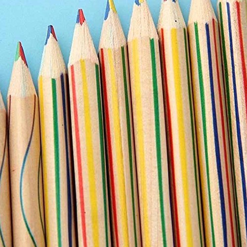 5 pcs 4 in 1 Farbe Zeichnung Malerei Bleistifte Regenbogen Farbenen Skizzieren - 3