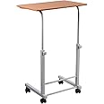 VMS Office Buddy Adjustable Bedside Portable Table Cart Tray with Adjustable Height, Studying Overbed Breakfast and Sofa Table