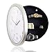 Produktbild SAFETYON Wanduhr Tresor mit 3 Geheimfach, geheimversteck safe clock, Wertsachen versteck Geldkassette Ø 25 cm silber