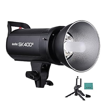 Godox SK400II Compact 400Ws Studio Flash Strobe Light Built-in 2.4G Système X sans fil GN65 5600K avec 150W Lampe de modélisation pour commerce électronique Portrait Photographie