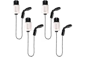 Hirisi Tackle Bobbins Swinger Drop Off - Chaîne en laiton pour alarme de pêche à la carpe - Chaîne noire - Clip de cordon réglable