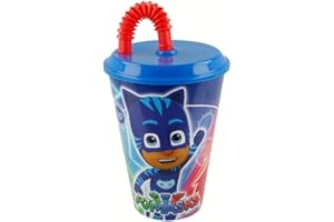 ALMACENESADAN 9902; Vaso con caña Gecko, gatuno, buhita; Capacidad 430 ml; Producto de plástico retulizable; No BPA