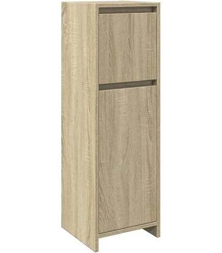 Pensile Bagno In Legno Rovere Sonoma 60x25x30 Cm - Armadio A Muro Con Ante A Gas