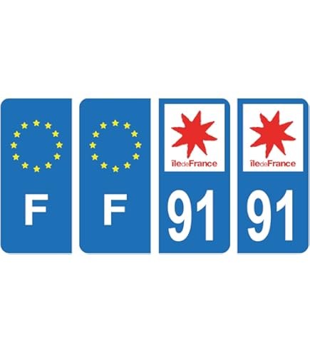 SAFIRMES 2 Autocollants 95 Val D'oise Ile De France Plaque