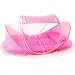 ASIV Folding Baby Pop Up Travel Bassinette, include Mosquito Net, Pillow, Mattress, Music box and Mesh Bag, 108 x 65 x 52 cm, Pink