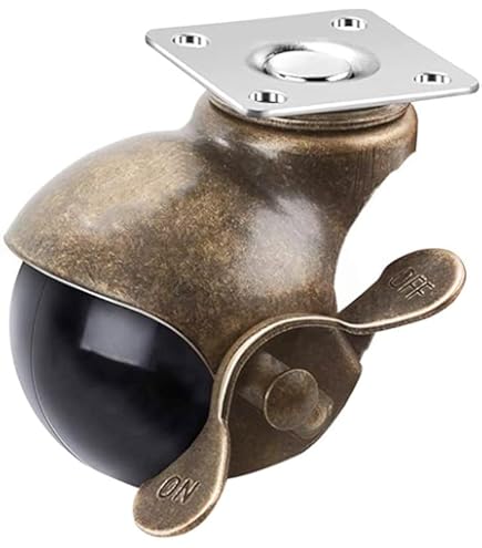 Lot De 4 Roulettes Pivotantes En Caoutchouc Avec Protecteur De Plancher