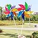 Produktbild ECMQS DIY 8 Blätter bunt Windmühle Kinder Spielzeug, Garten Dekoration Ornament bunt Draußen Wind Spinner, 1 STÜCK
