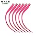 Creamily 6 Pieces of Hot Pink 20" Inches Multi-colors Party Highlights Clip in Synthetic Hair Extensions