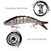 TRUSCEND Leurres de Peche Artificiel leurre Bait 8-articulés Topwater Life-Like Trash Swimbait...