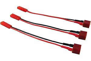 OliYin 3 stücke Weibliche Deans T-Stecker zu Weiblich JST Stecker Adapter 10 cm 20awg Draht (Packung von 3)