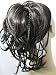 New Tousled Synthetic Hairpiece Scrunchies Straight Elastic updo Scrunchy BUN Brown Blonde Instant Ponytail (Darkest Brown #2/4)
