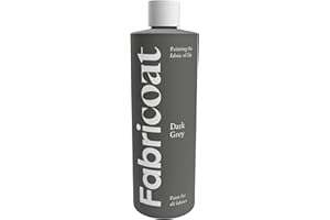 Fabricoat Fabric Paint – Restore or Change the Colour of Any Fabric - Paint Directly Onto Fabric - Transform Anything – Sofas, Lampshades, Car Interiors (250ml, Dark Grey)