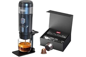 HiBREW Caffettiera portatile 3 in 1 con custodia, 80 W, H4A-premium