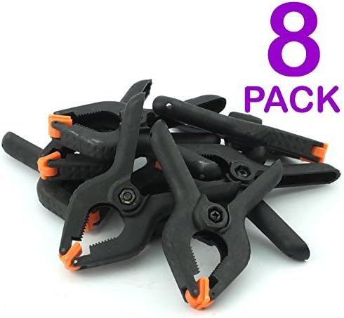3 Inch Heavy Duty Plastic Nylon Spring Clamp Set 8Pcs (PACK OF 1)